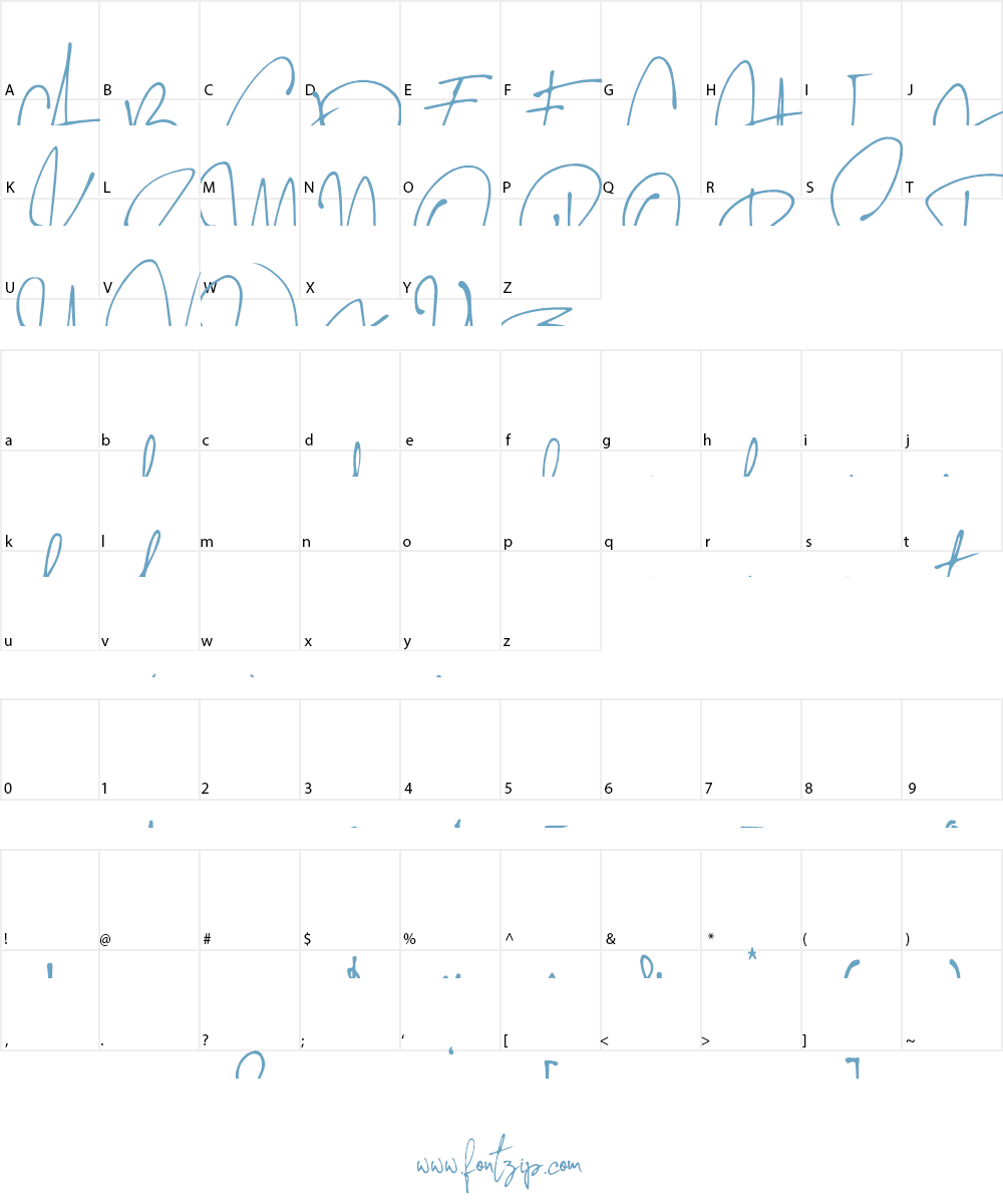 Concetta Kalvani Font Character
